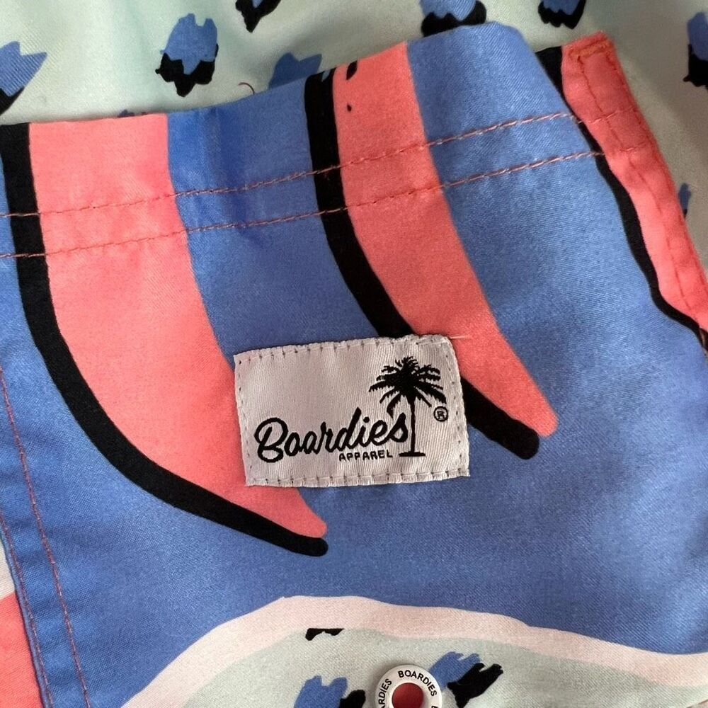Boardies Men's Swim Trunks M Multicolor Retro Beach Design Shorts - Picture 6 of 8